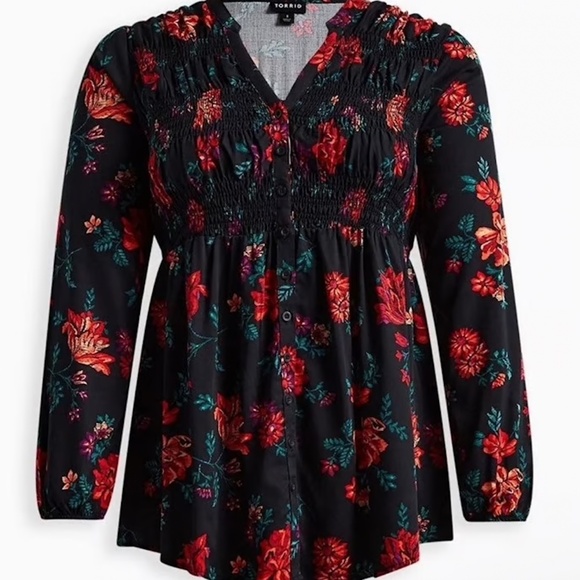 Torrid Button Front Tunic Size 2 - Picture 7 of 7